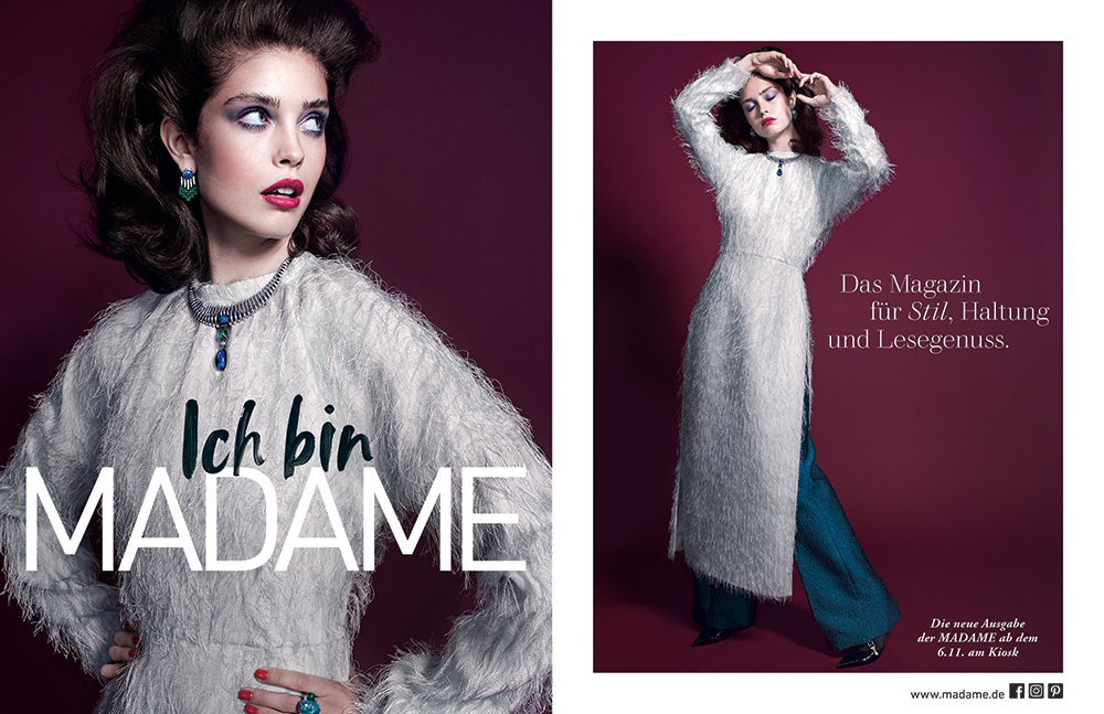 Madame Fashionshooting und Eigenanzeige für das Magazin