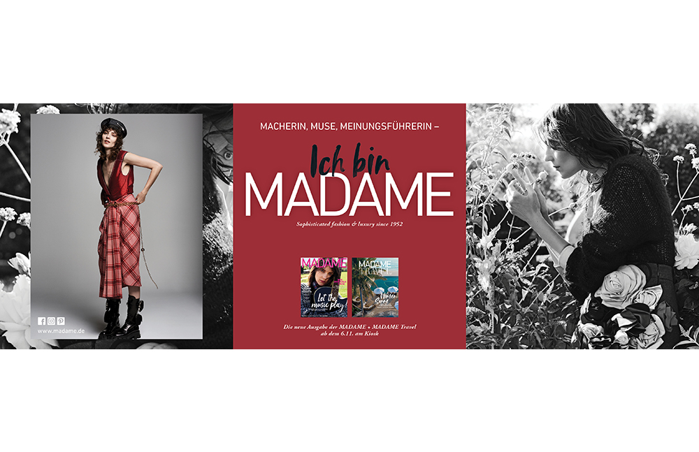 Madame Fashionshooting und Eigenanzeige für das Magazin